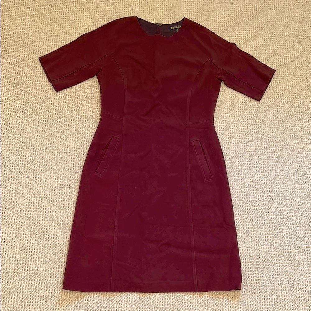 Brooks Brothers Burgundy Sheath Dress- Size 10